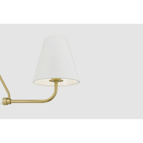 Georgann 2 Light 48 inch Aged Brass/Soft White Linear Ceiling Light